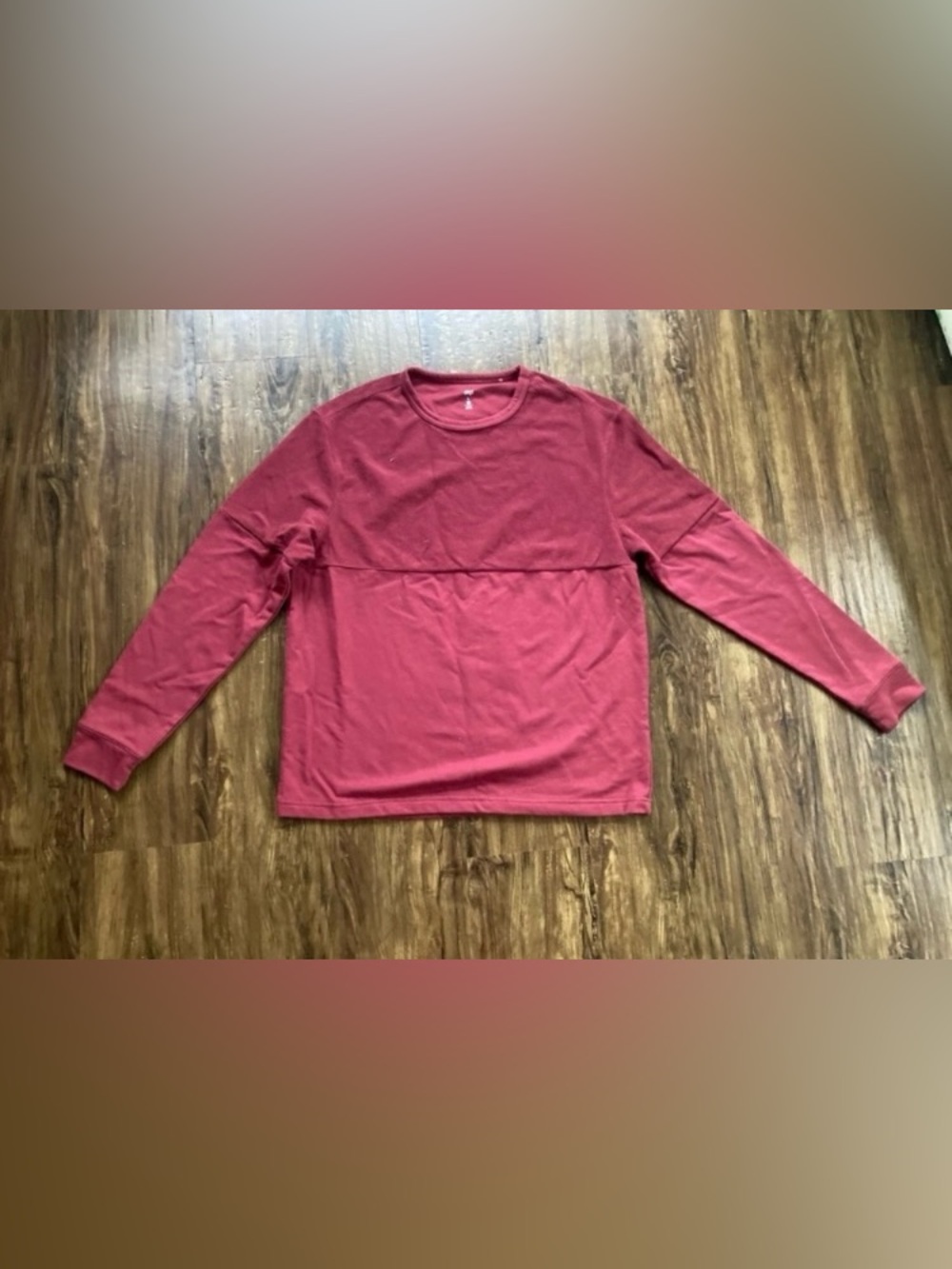 dip Red Long Sleeve Men’s Shirt Size Large Eco-Friendly Casual
